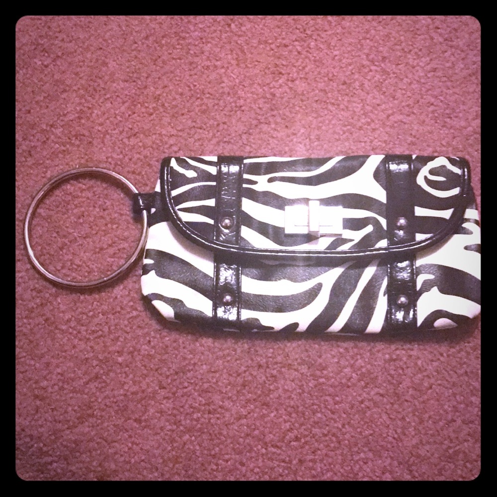 Chateau Zebra Wristlet/Clutch PERFECT CONDITION